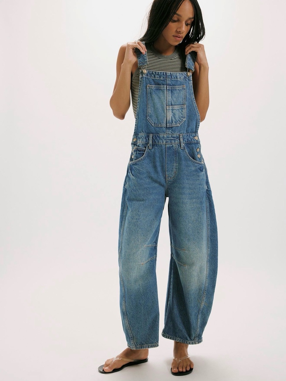 Free People Good luck Barrel Overall